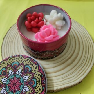 Lotus flower shaped jar candles