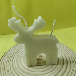 Reindeer shaped soy wax candle
