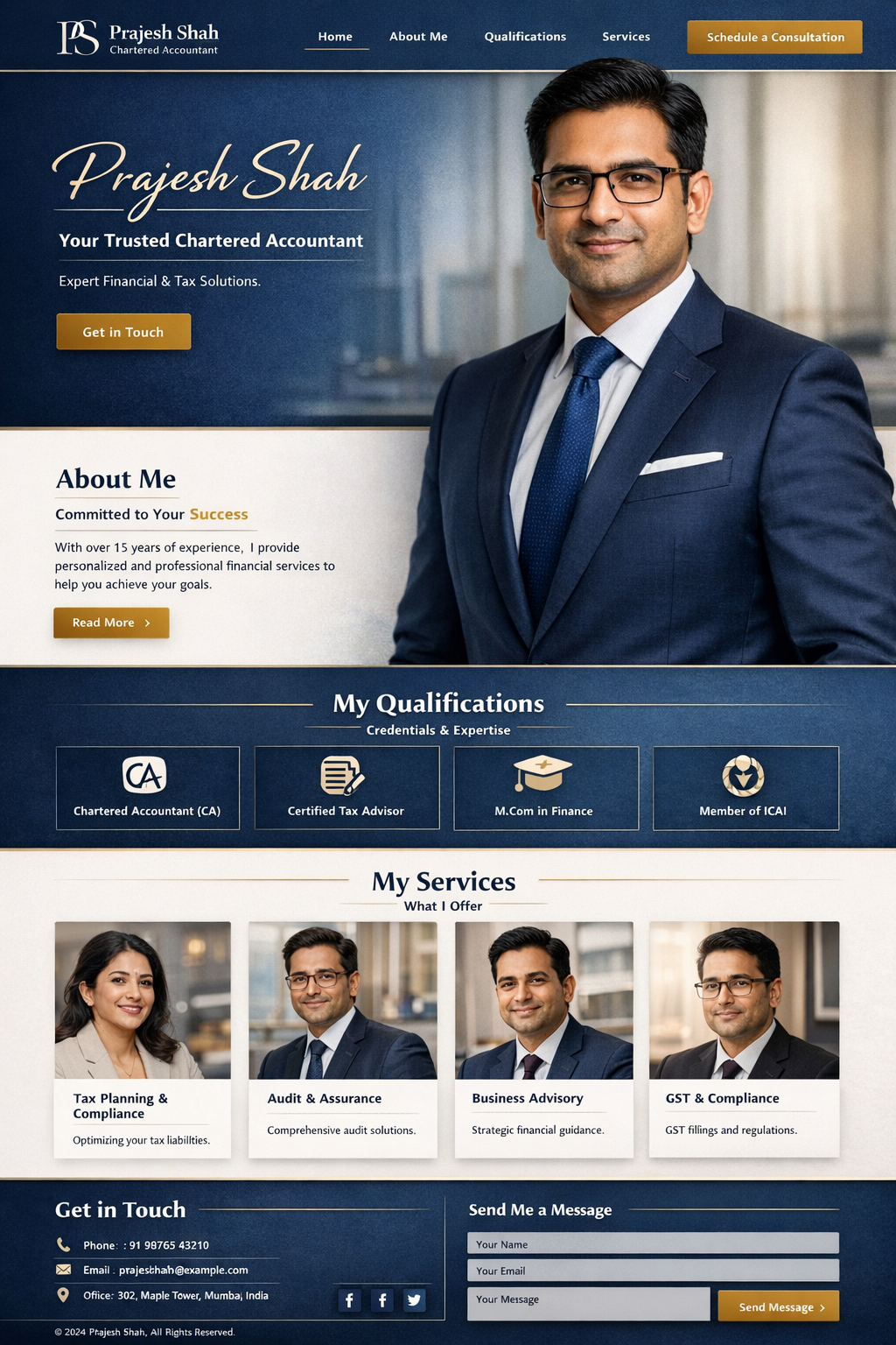 website design for chartered accountants Pune India